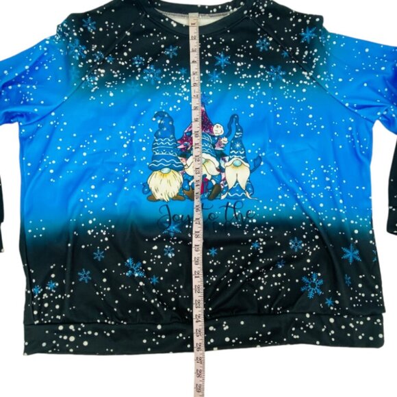 Gnome Print Cozy Christmas Sweatshirt Sz 4XL - Picture 9 of 10